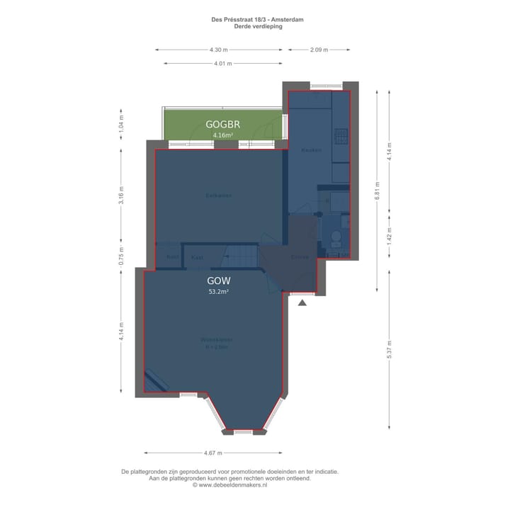 Photo 46 of Des Présstraat 18-3