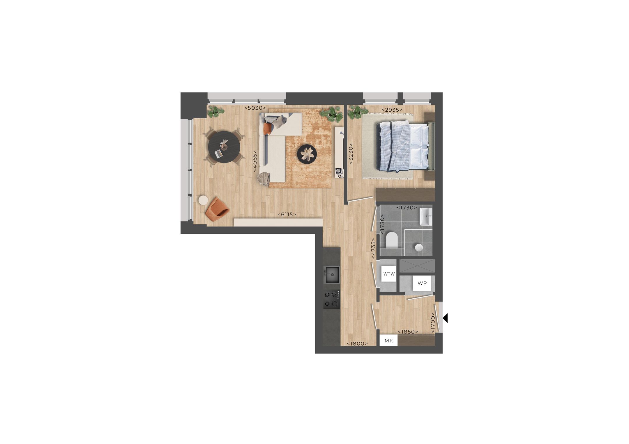 Foto 6 van betaalbare koopappartementen (Bouwnr. 02.01 - M1)