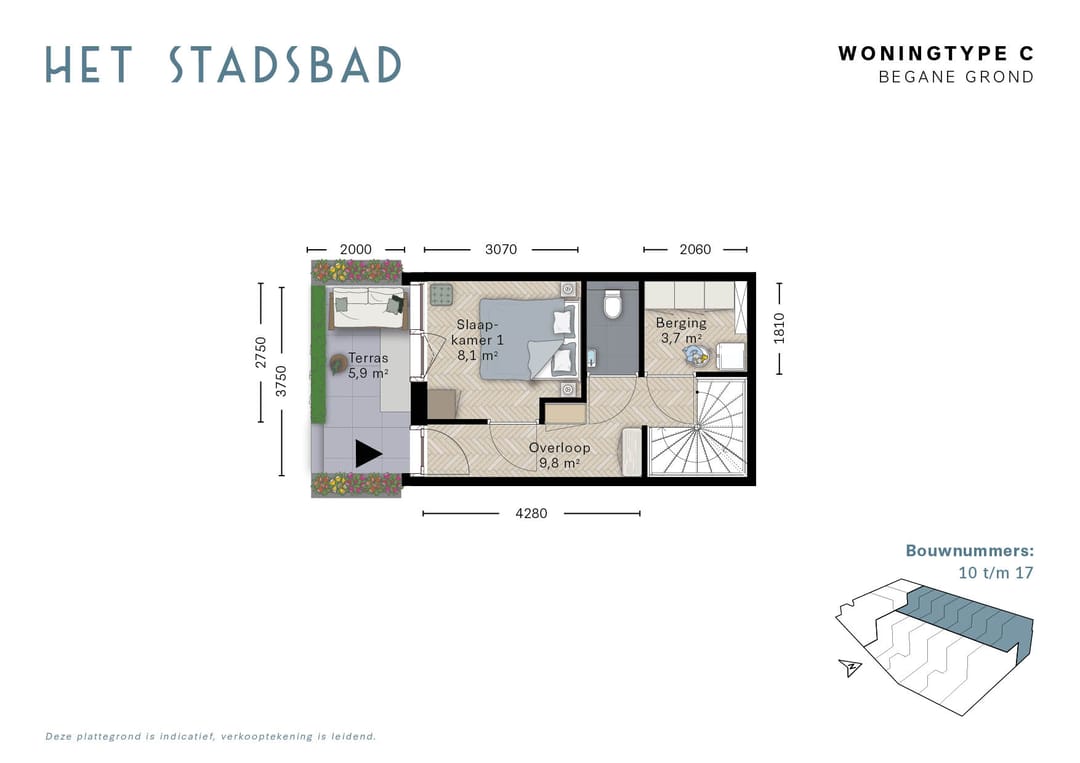 Foto 2 van Type C Stadswoning (Bouwnr. 13)