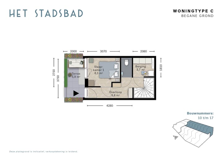 Foto 2 van Type C Stadswoning (Bouwnr. 13)