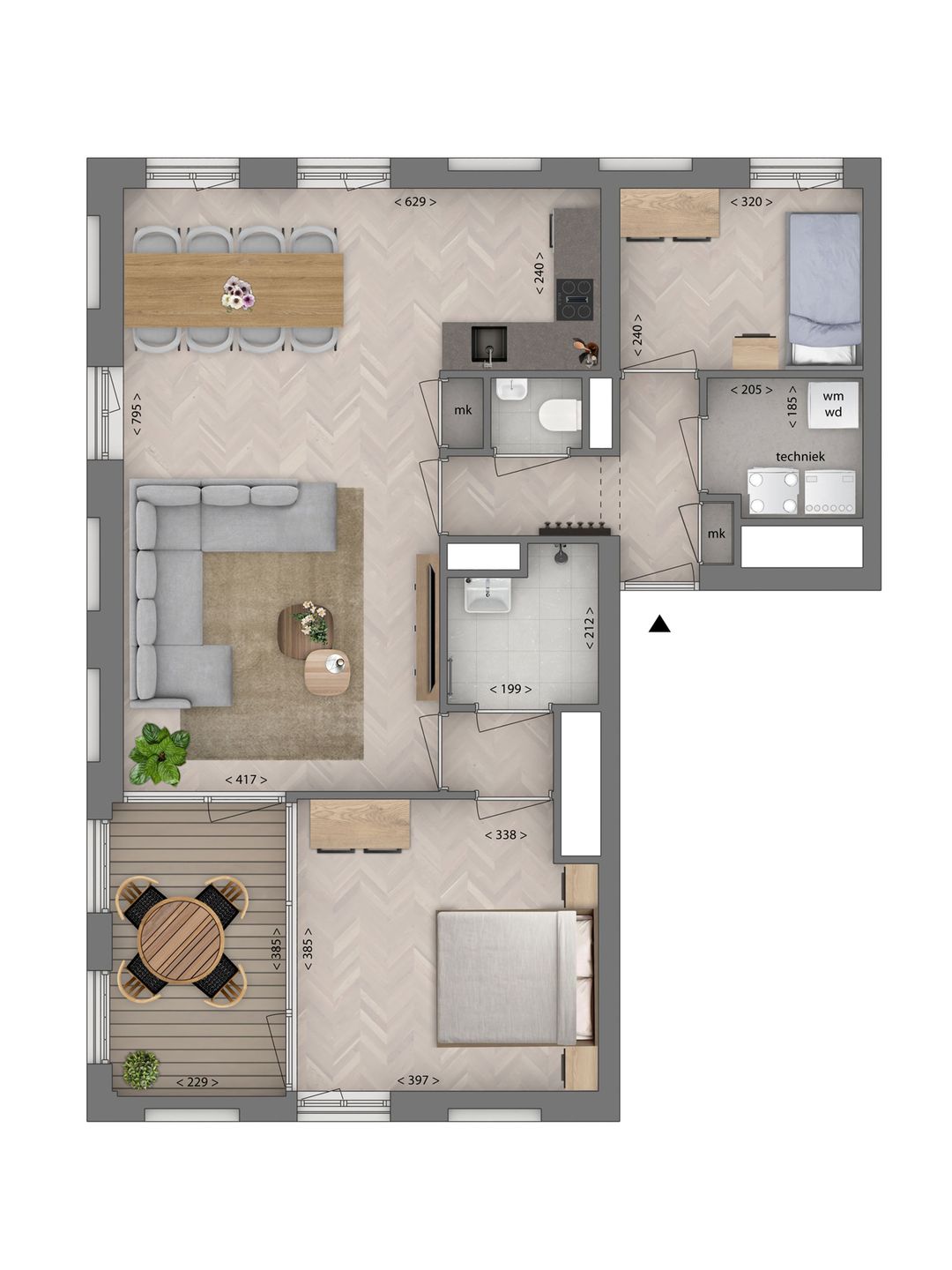 Foto 7 van The Green - 3-kamer appartement III - 43 (Bouwnr. 43)