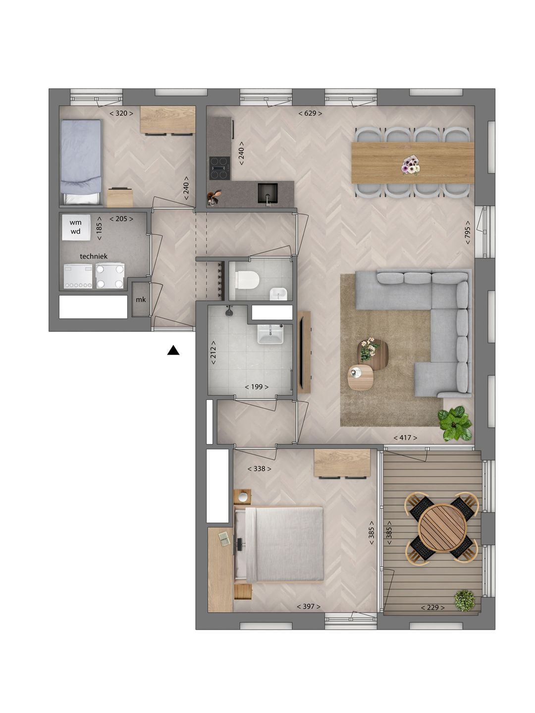 Foto 7 van The Green - 3-kamer appartement III - 44 (Bouwnr. 44)