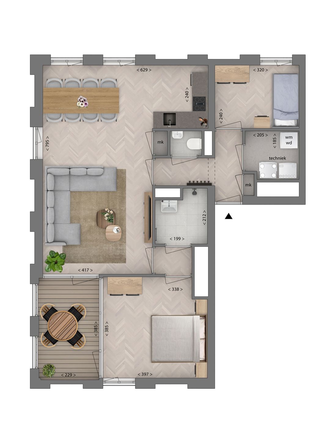 Foto 7 van The Green - 3-kamer appartement III - 45 (Bouwnr. 45)