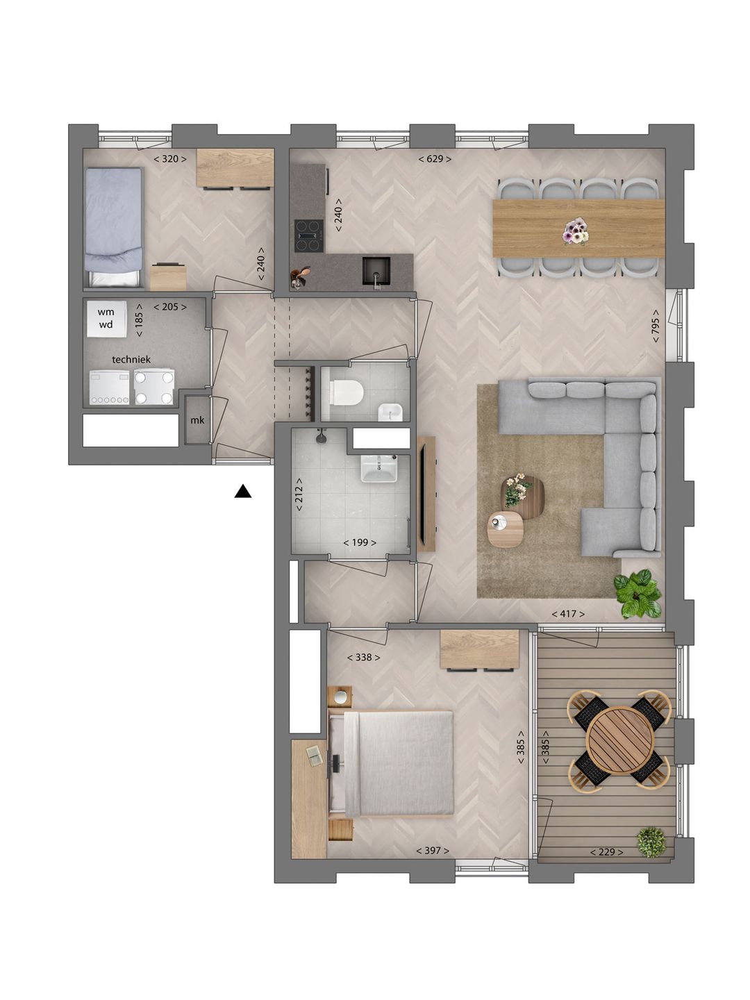 Foto 7 van The Green - 3-kamer appartement III - 46 (Bouwnr. 46)