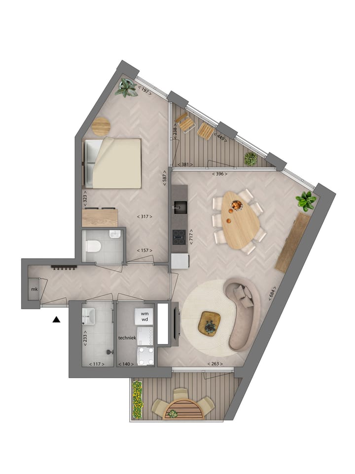 Photo 7 of The Green - 2-kamer appartement II - 23 (Bouwnr. 23)