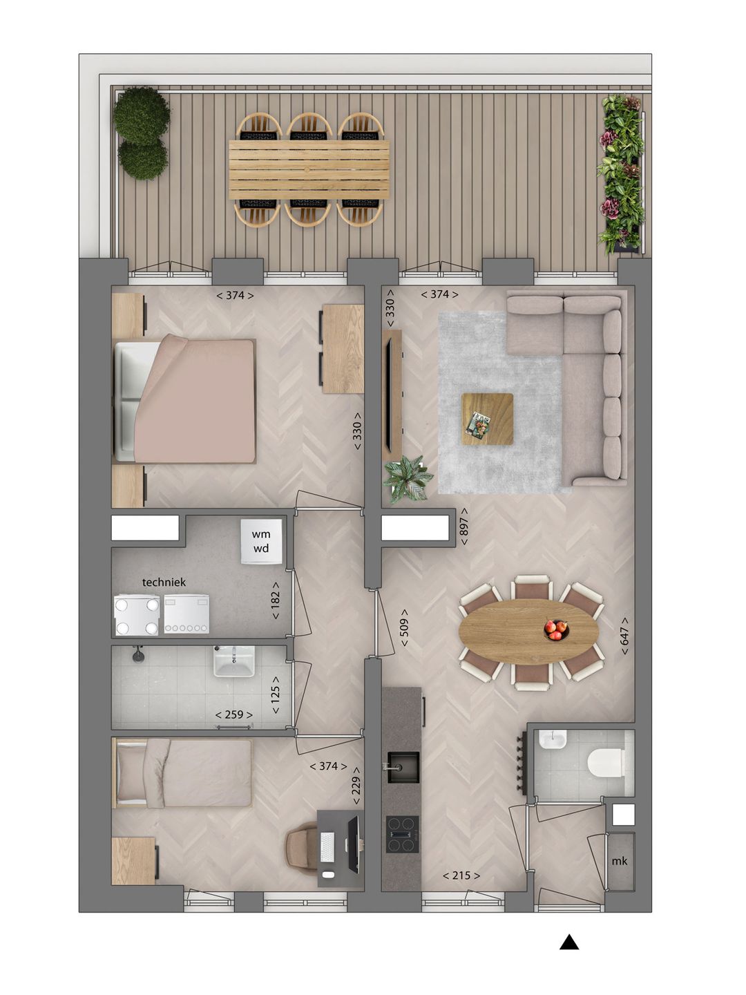 Foto 7 van The Green - 3-kamer appartement I - 24 (Bouwnr. 24)