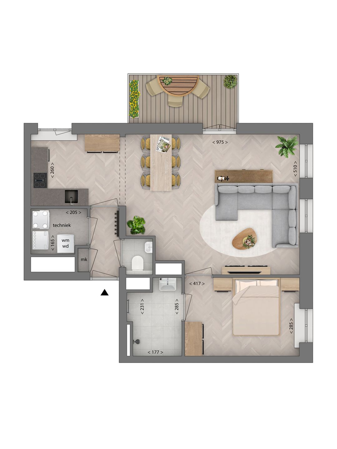 Foto 7 van The Green - 2-kamer appartement II - 28 (Bouwnr. 28)