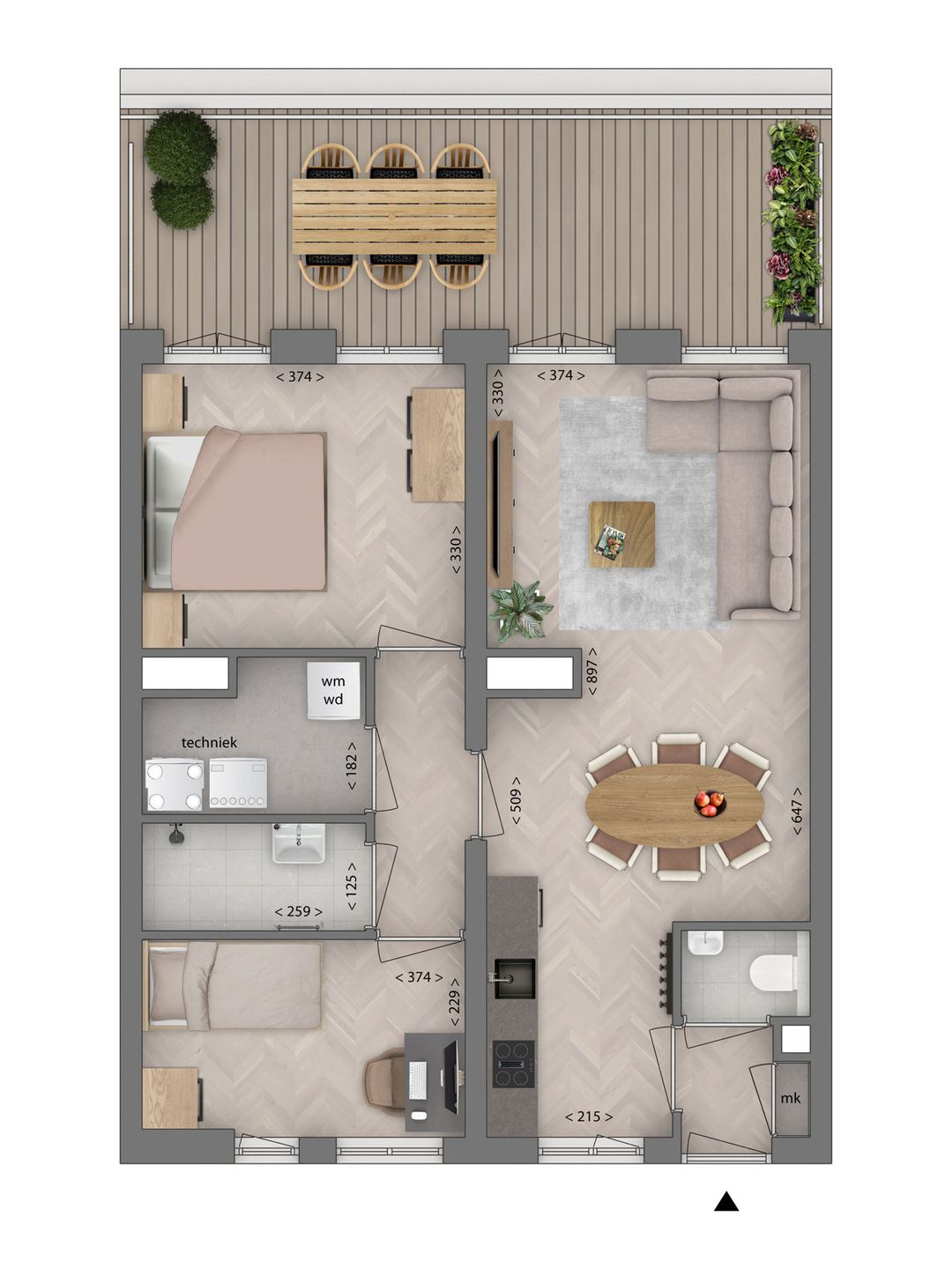 Foto 7 van The Green - 3-kamer appartement I - 25 (Bouwnr. 25)