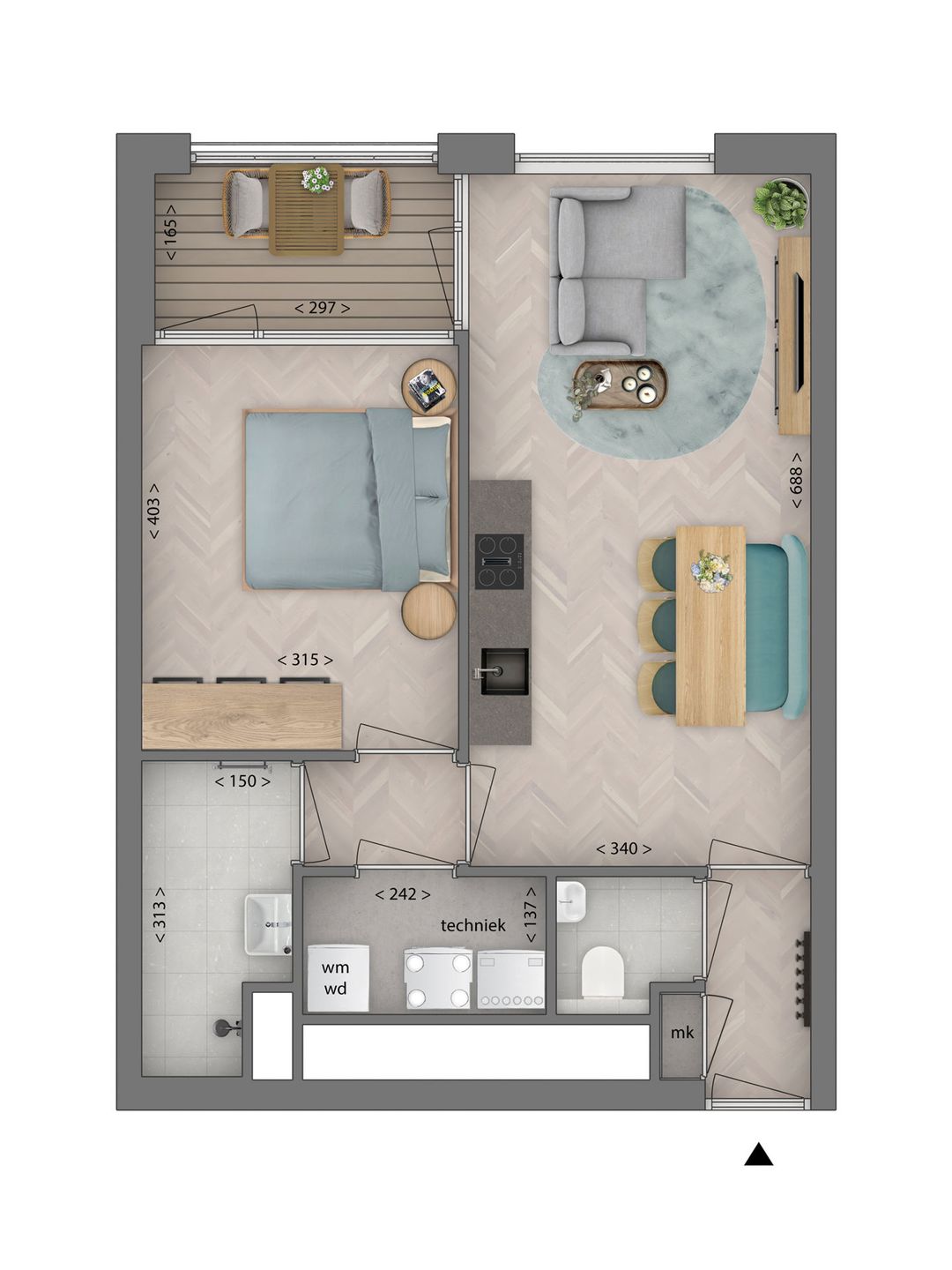 Foto 8 van The Green - 2-kamer appartement I - 20 (Bouwnr. 20)