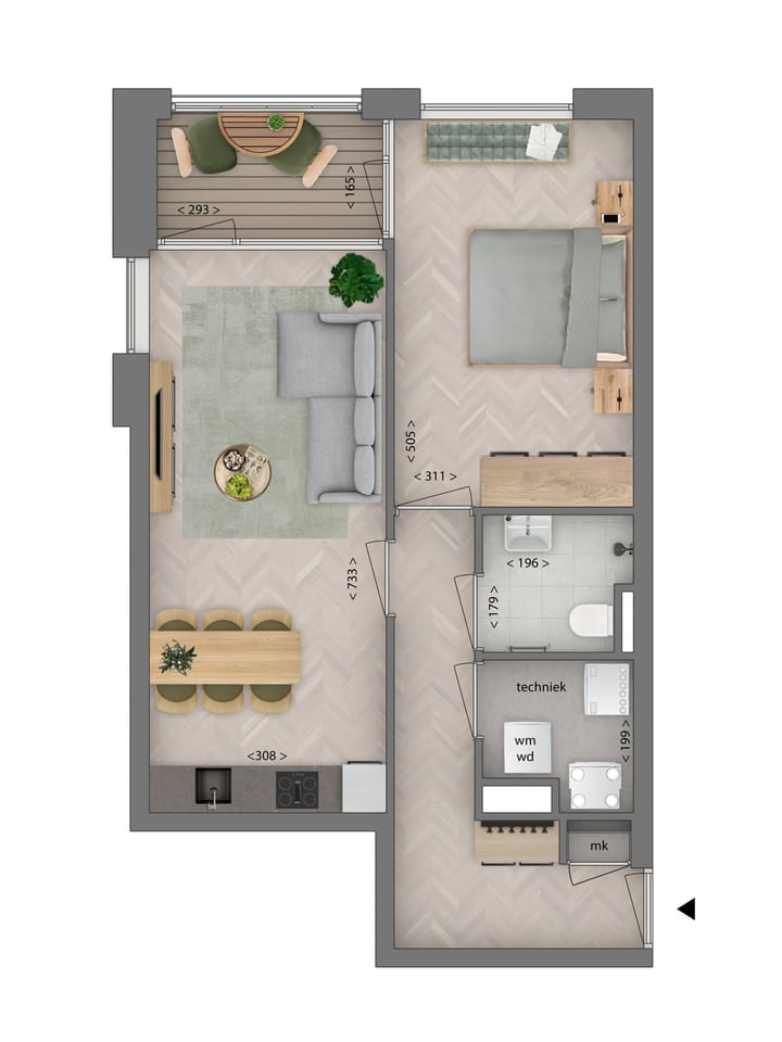 Photo 8 of The Green - 2-kamer appartement I - 19 (Bouwnr. 19)