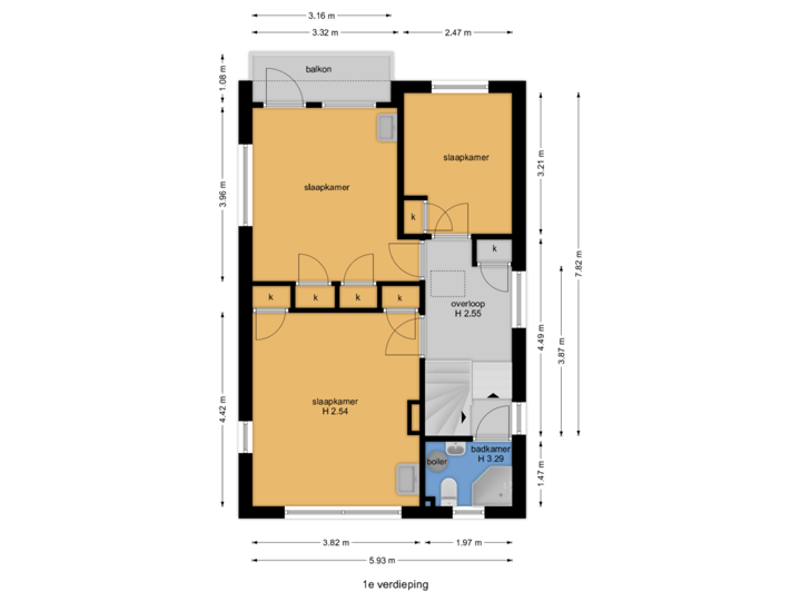 1e verdieping