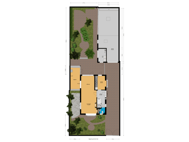 begane grond en tuin