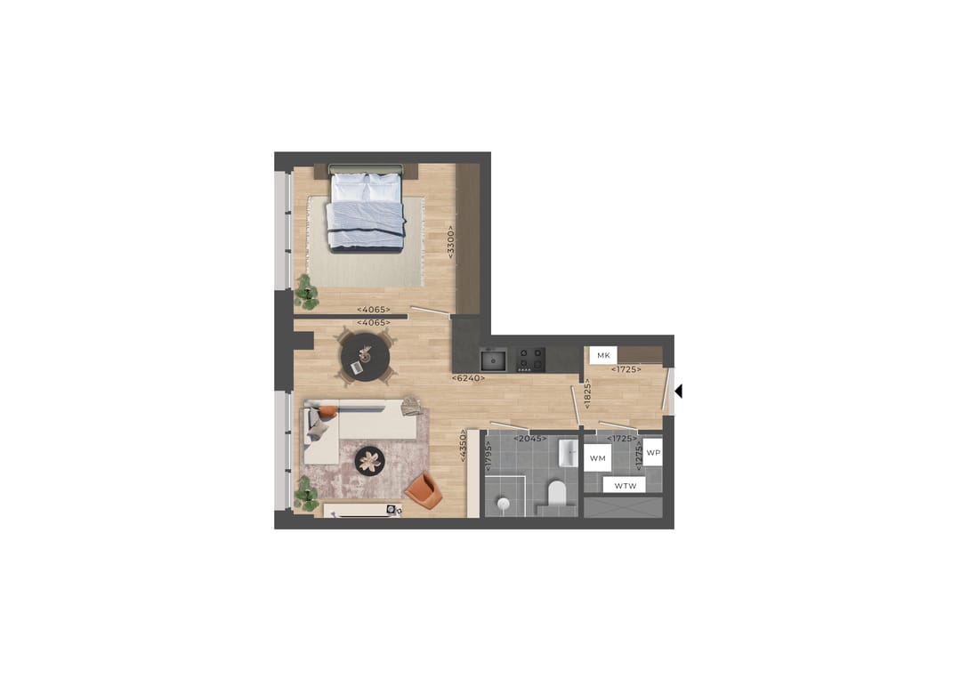 Foto 7 van betaalbare koopappartementen (Bouwnr. 02.23 - M2)