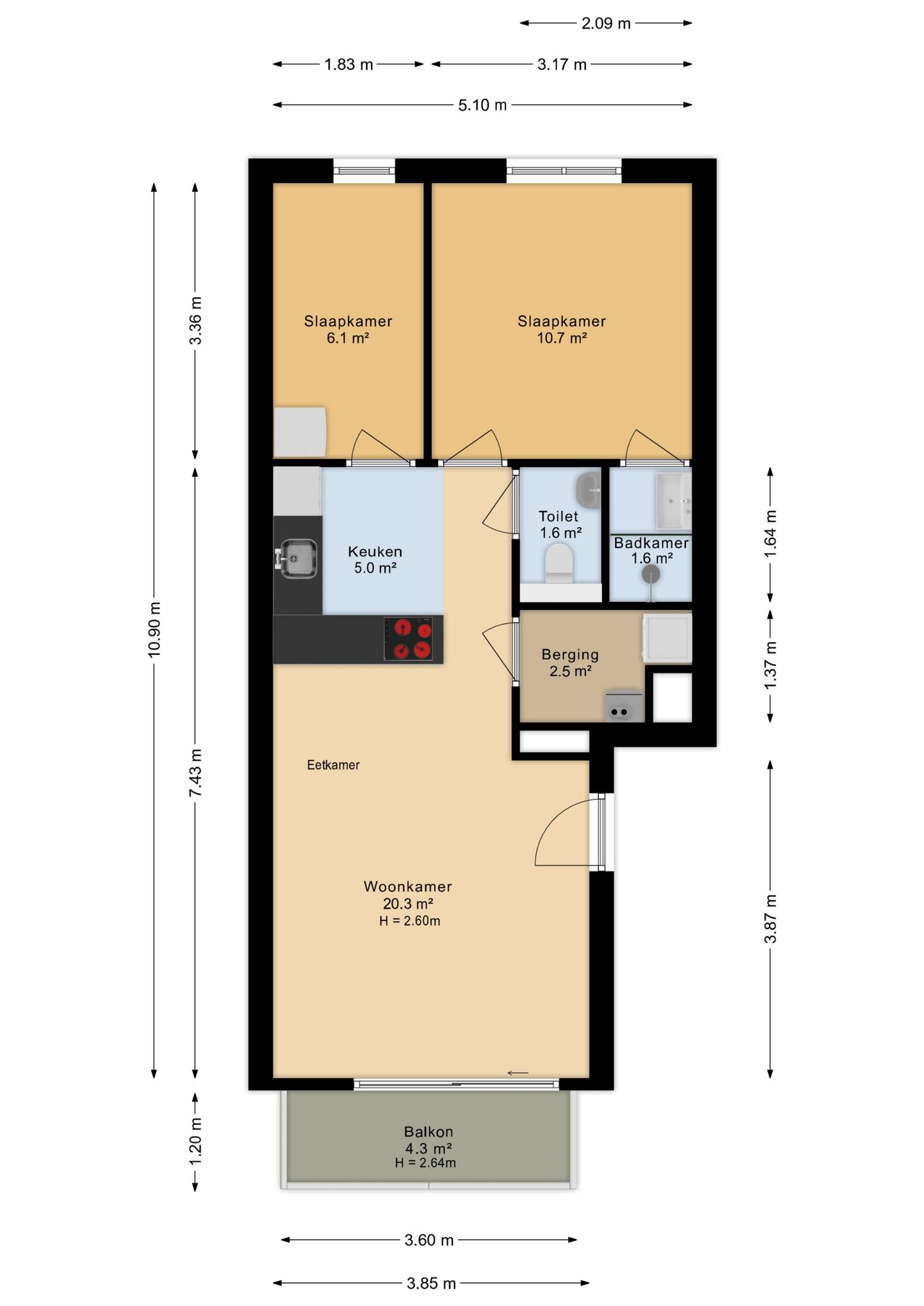 Foto 27 van van Schouwenburgstraat 7-201