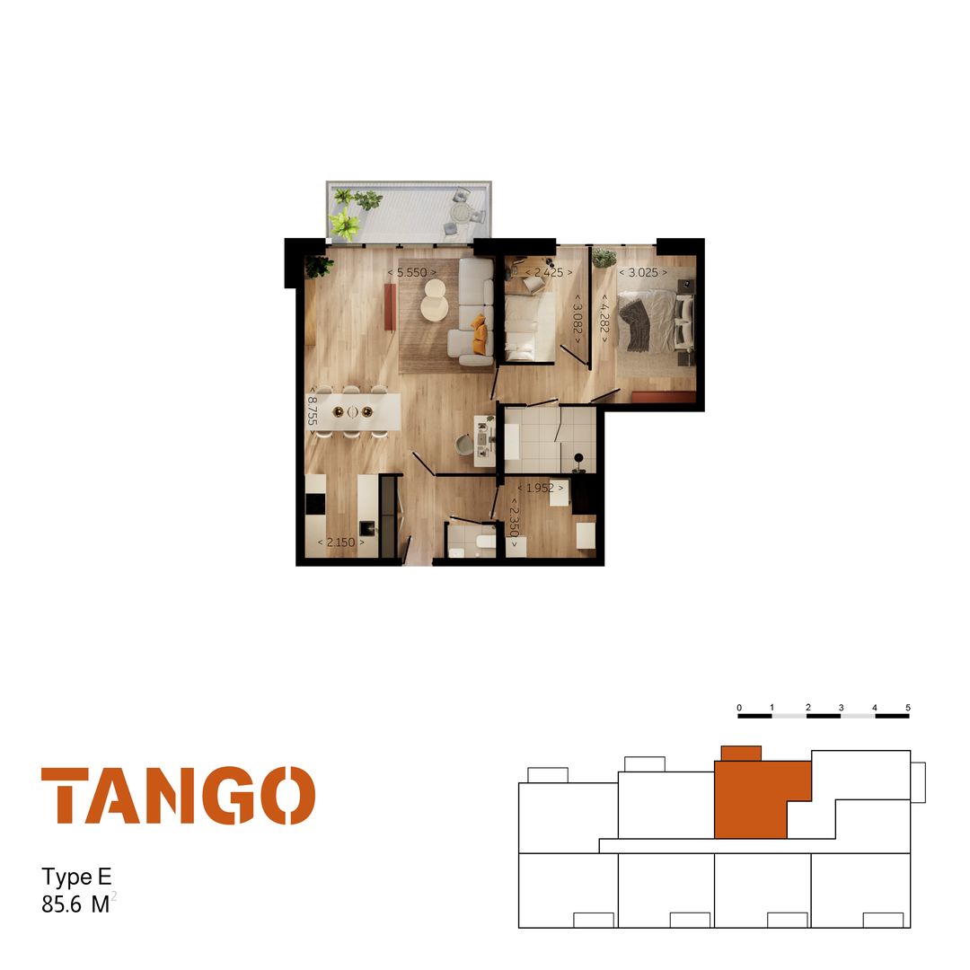 Foto 7 van Tussenappartement | Type E (Bouwnr. 2.02)