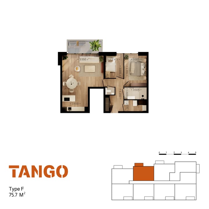 Foto 16 van Tussenappartement | Type E (Bouwnr. 4.02)