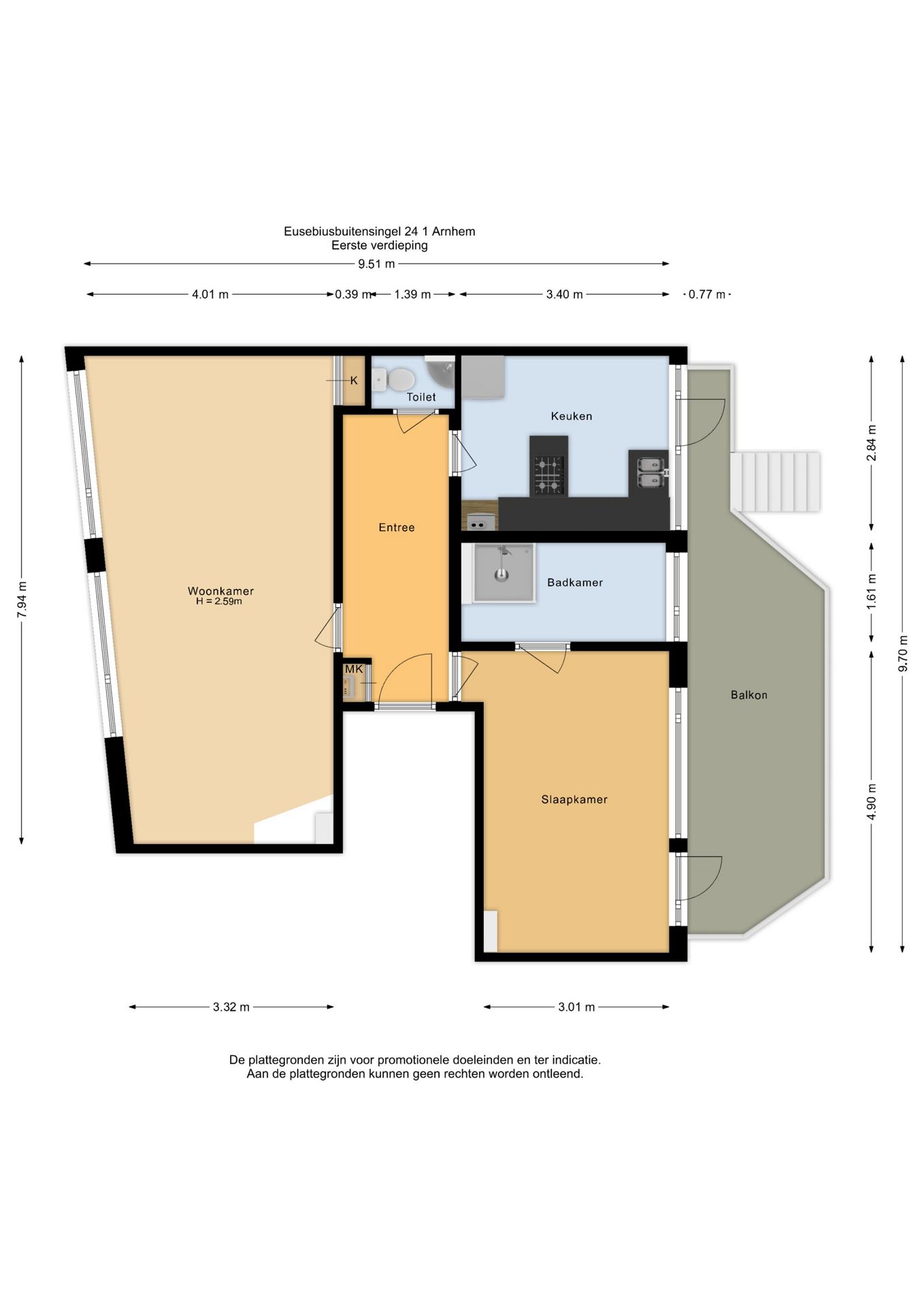 Foto 34 van Eusebiusbuitensingel 24-1