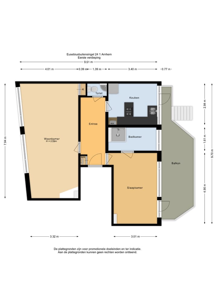 Foto 34 van Eusebiusbuitensingel 24-1