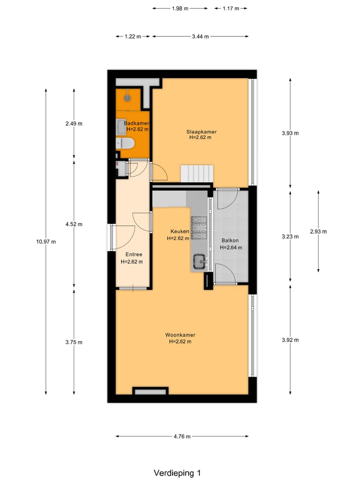 Foto 30 van Kortenaerstraat 4-D