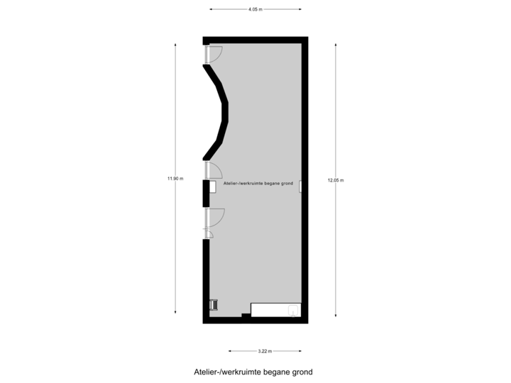 Atelier-/werkruimte begane grond