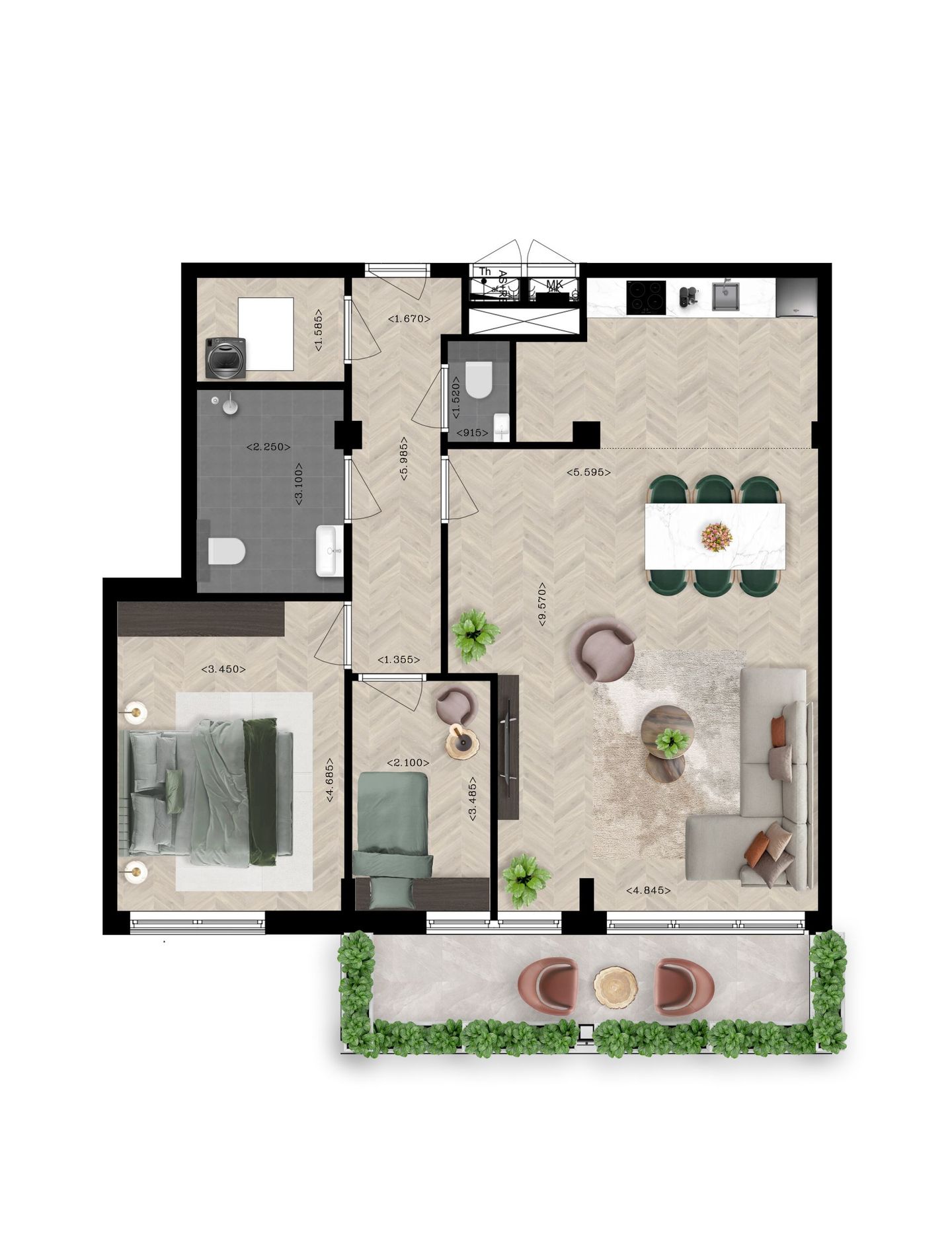 Photo 10 of 3-kamer appartement (Bouwnr. 7.11)