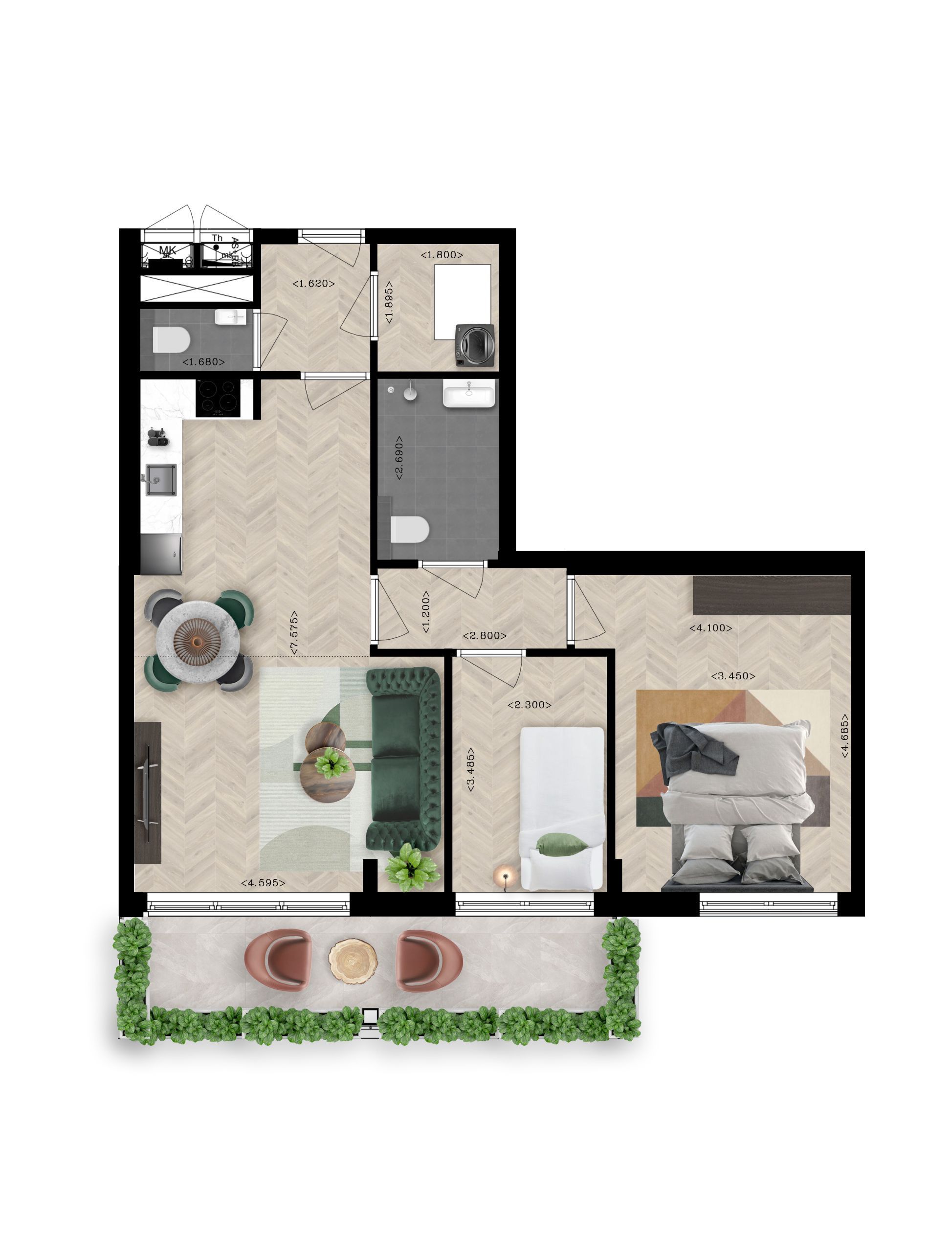 Foto 9 van 3-kamer appartement (Bouwnr. 7.12)