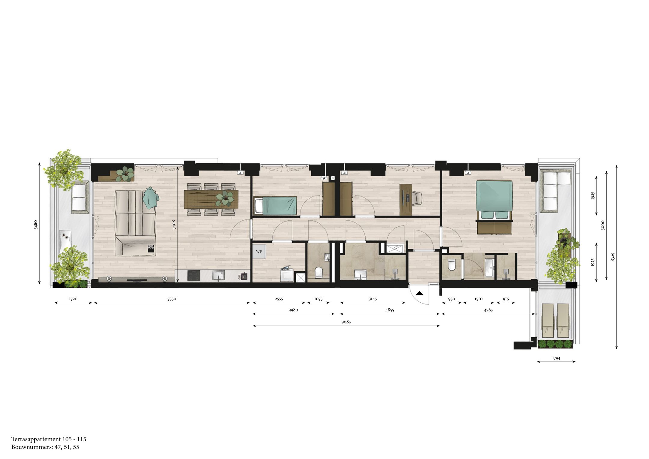 Foto 3 van Terrasappartement (Bouwnr. 47)