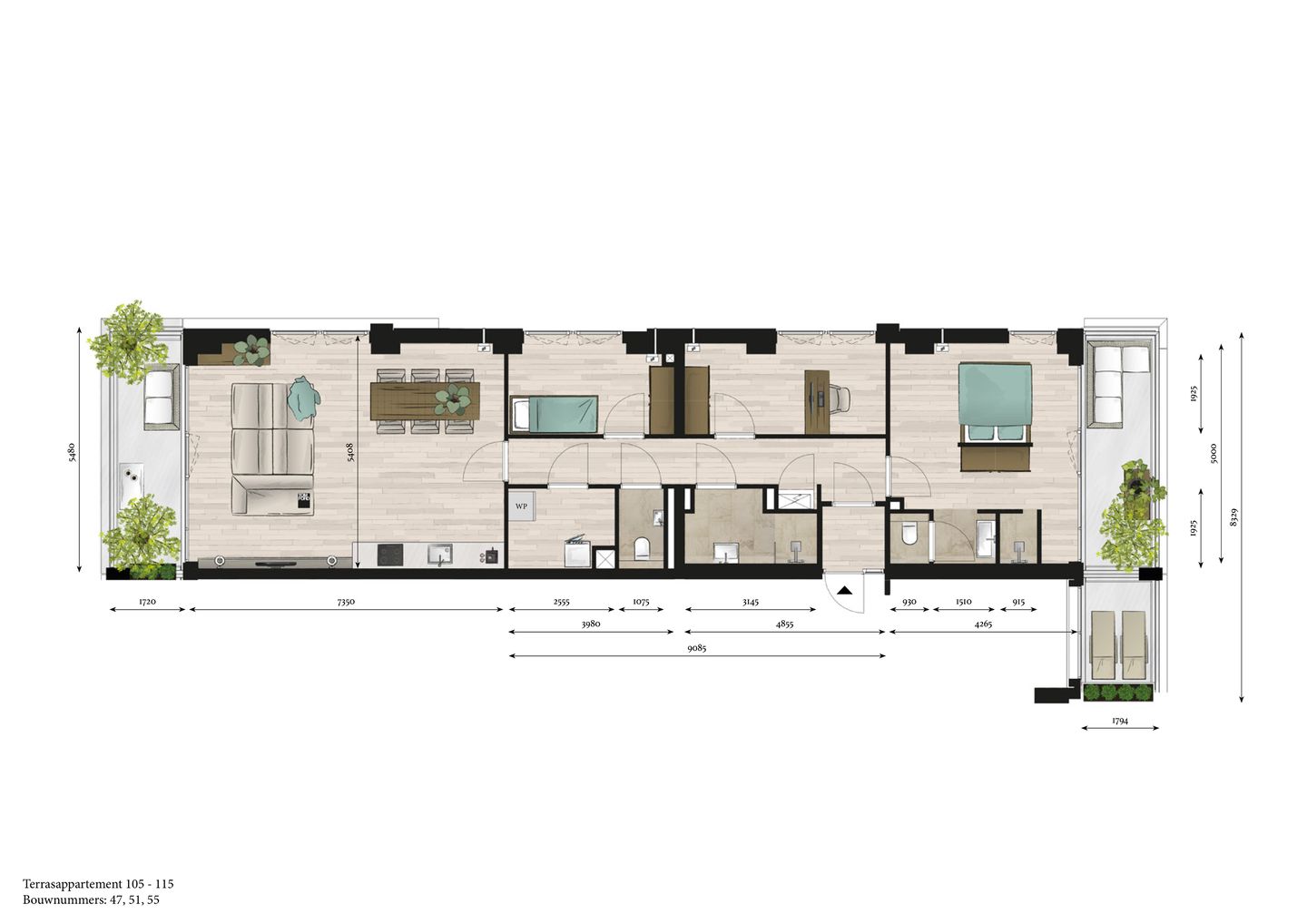 Foto 4 van Terrasappartement (Bouwnr. 51)