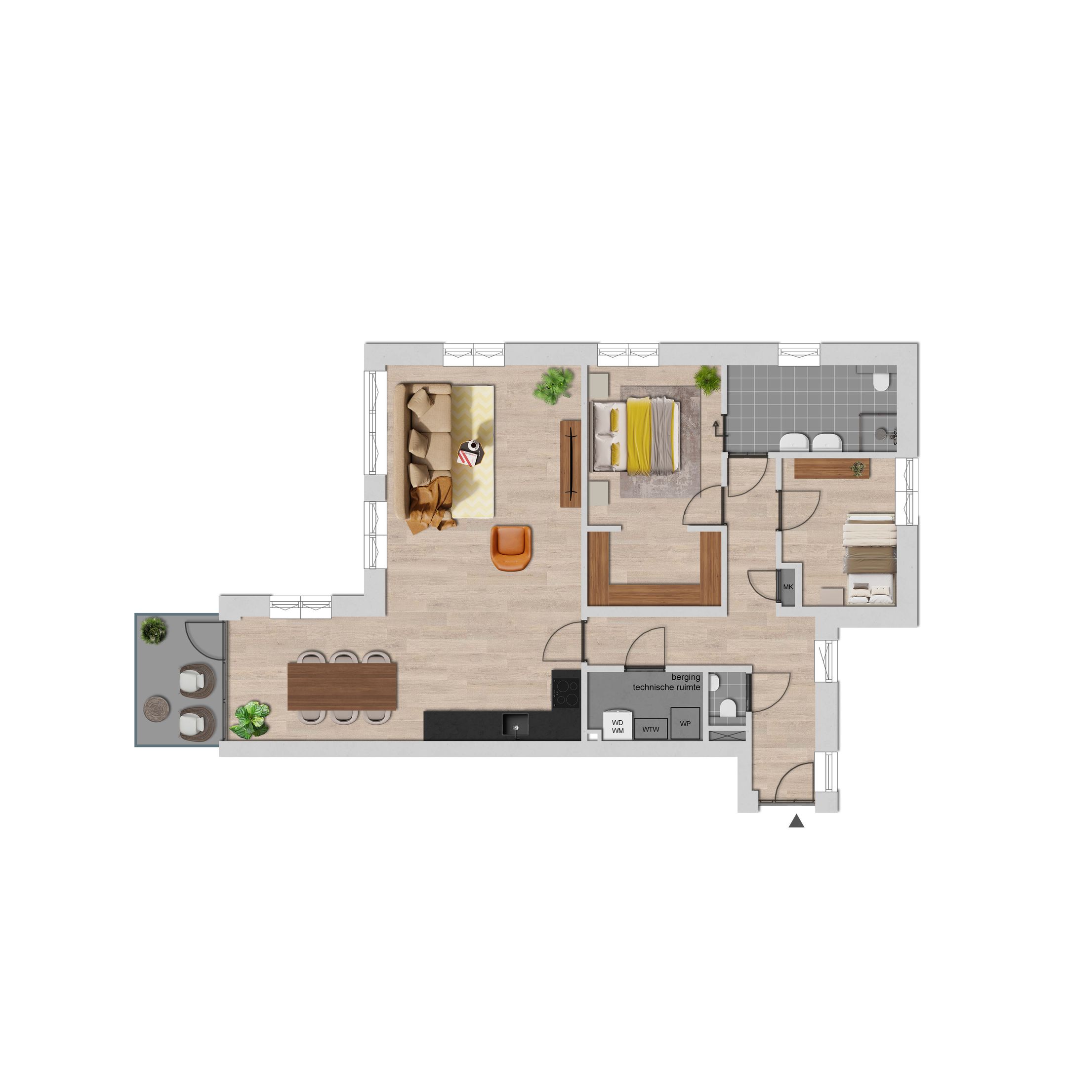 Foto 9 van De Vjeanse Sjoel - Turfveld (Bouwnr. 9)