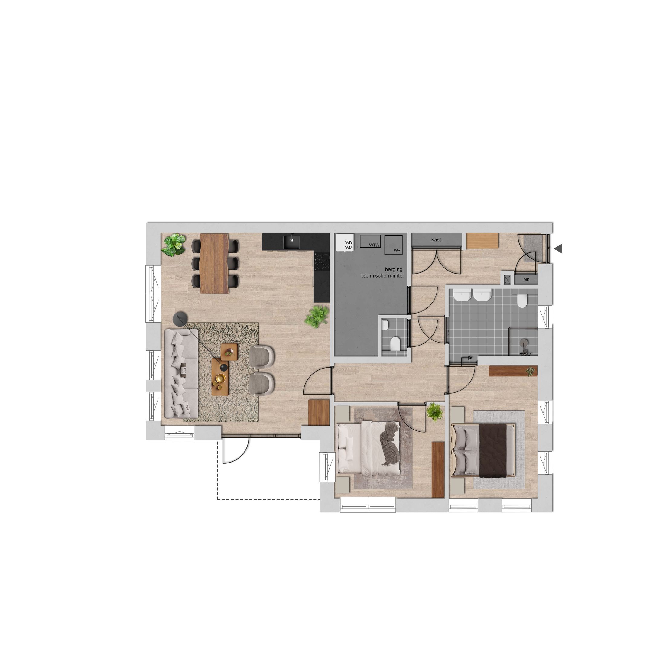 Foto 9 van De Vjeanse Sjoel - Turfveld (Bouwnr. 2)