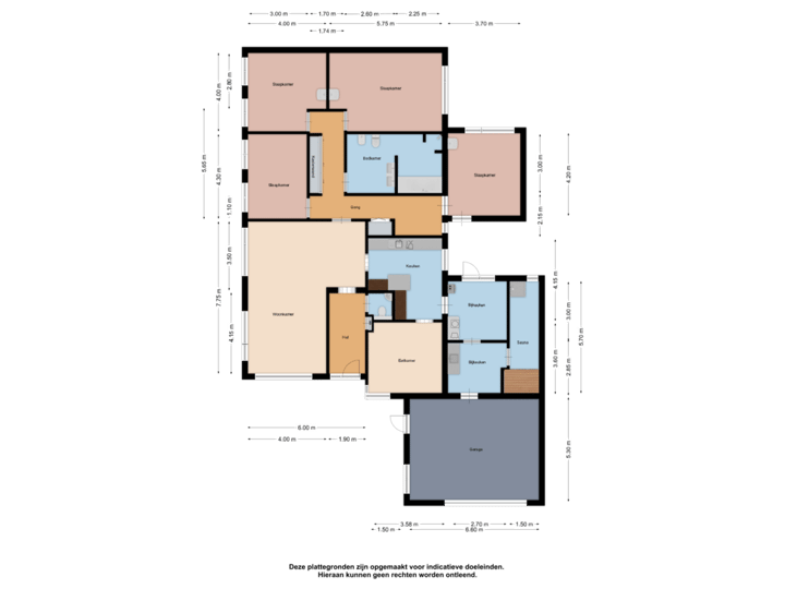 Plattegrond bungalow