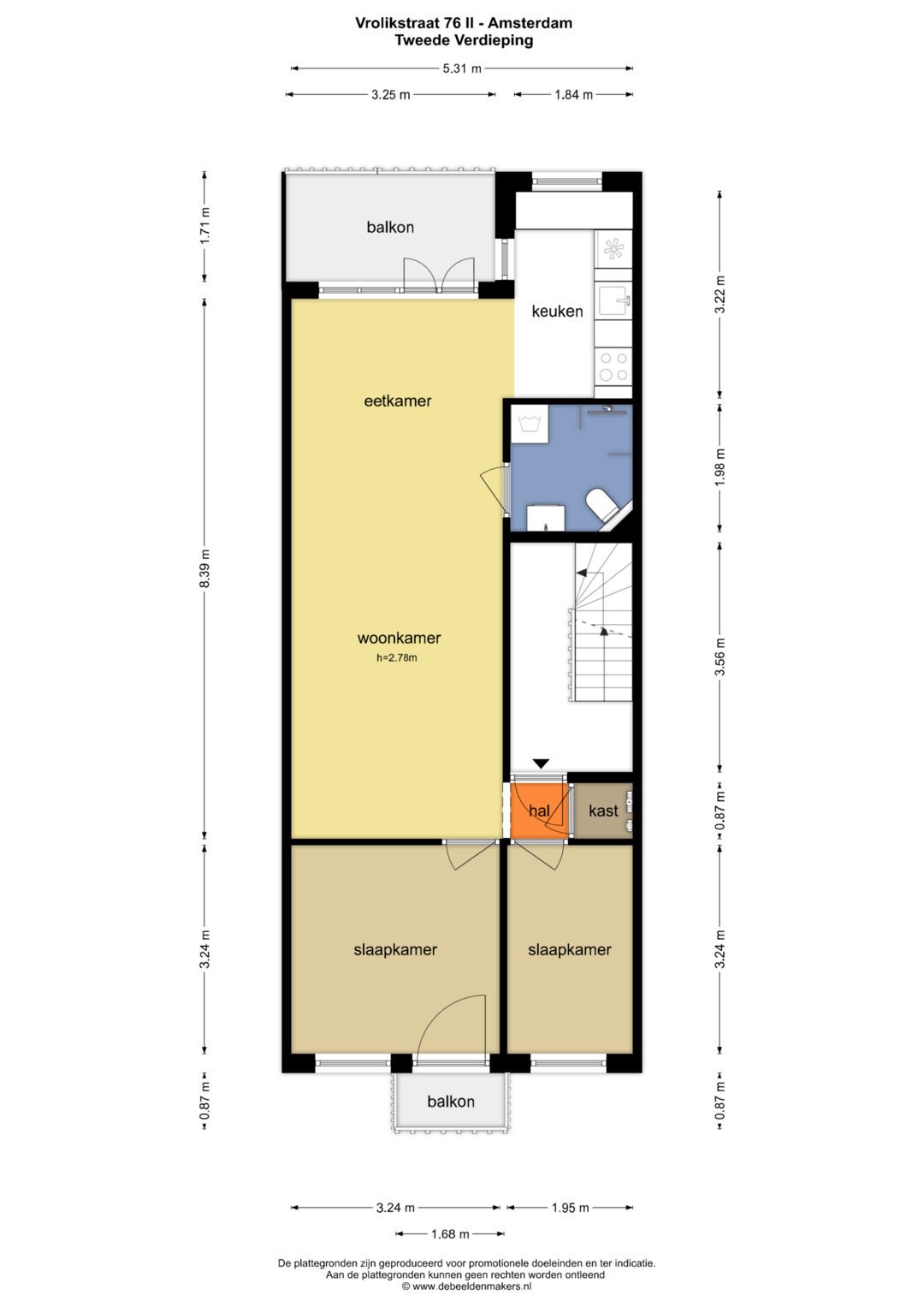 Foto 37 van Vrolikstraat 76-2