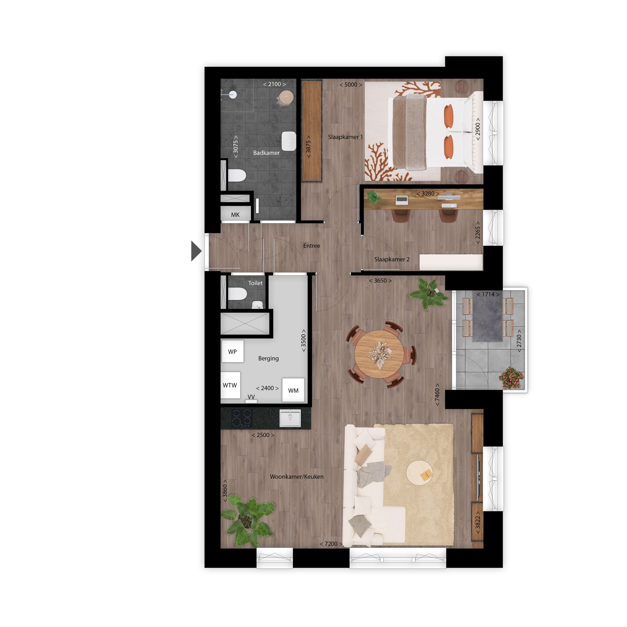 Foto 6 van 3-kamerapp type C (Bouwnr. 2008)