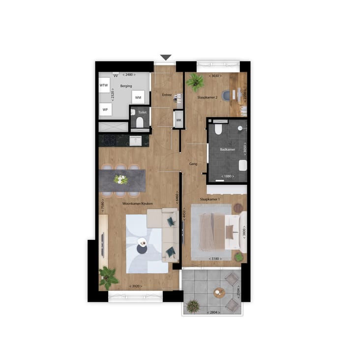 Foto 5 van 3-kamerapp type E+ (Bouwnr. 3005)