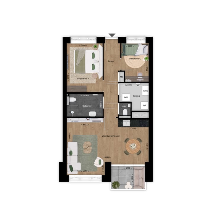 Foto 5 van 3-kamerapp type E (Bouwnr. 4003)