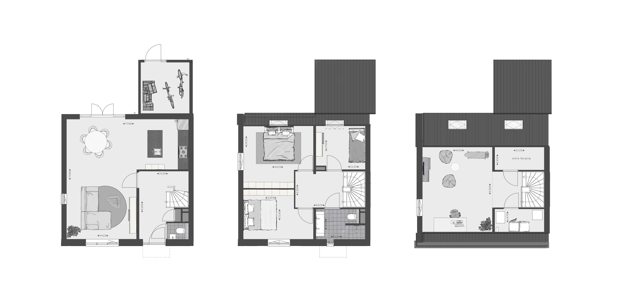 Foto 3 van Twee-onder-een-kapwoningen (Bouwnr. 42)