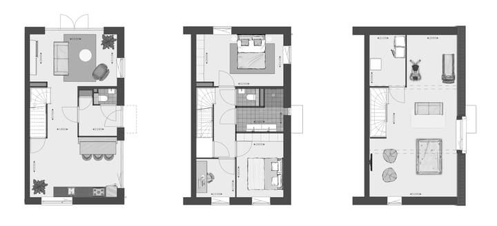 Foto 3 van Twee-onder-een-kapwoningen (Bouwnr. 16)