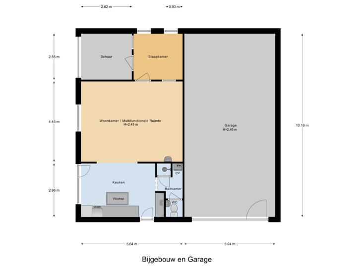 Bijgebouw en Garage
