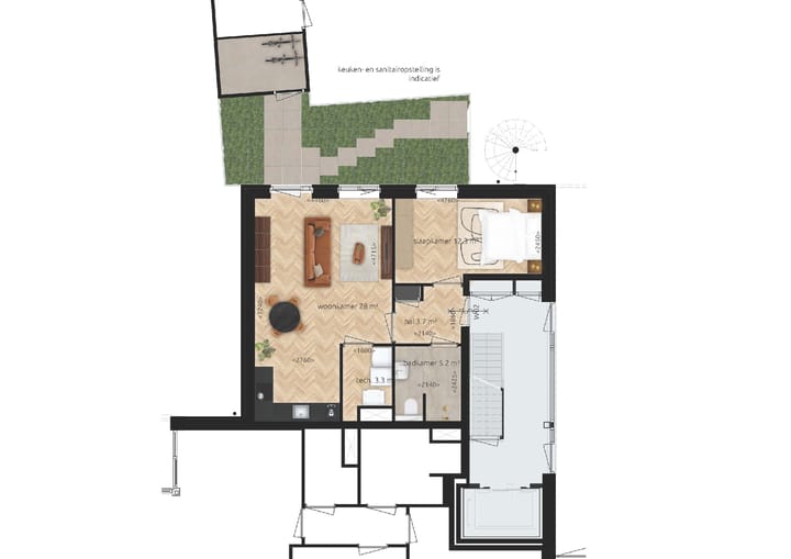 Foto 2 van Appartement (Bouwnr. 2)