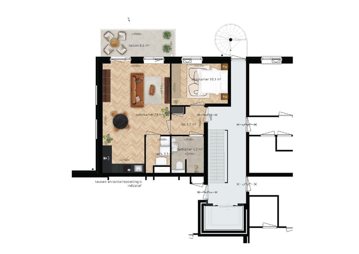 Foto 2 van Appartement (Bouwnr. 5)