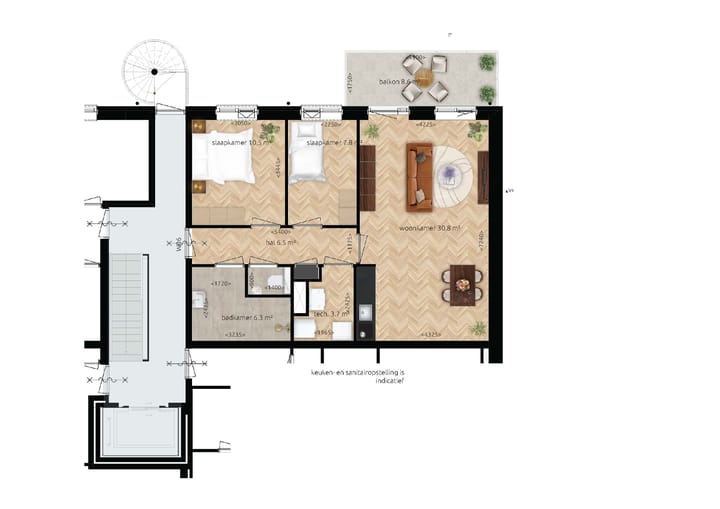 Foto 2 van Appartement (Bouwnr. 6)