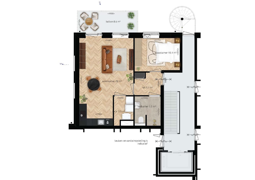 Foto 2 van Appartement (Bouwnr. 9)