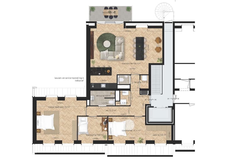 Foto 3 van Appartement (Bouwnr. 12)