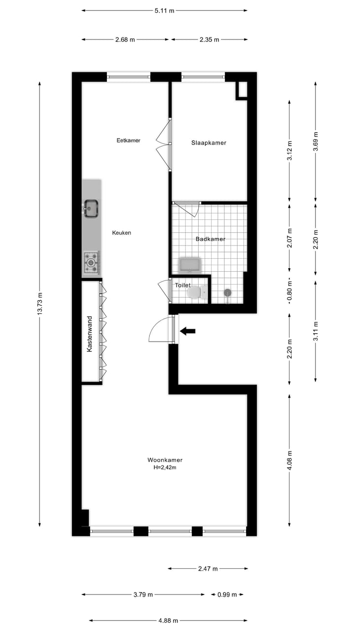 Foto 27 van Lange Leidsedwarsstraat 206-2