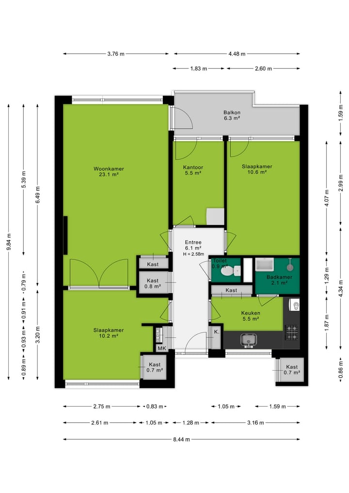 Foto 26 van Eykmanstraat 4-II