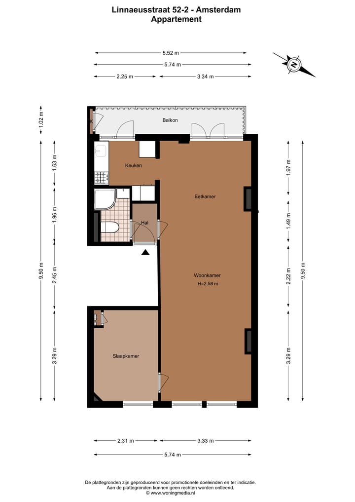 Foto 21 van Linnaeusstraat 52-2