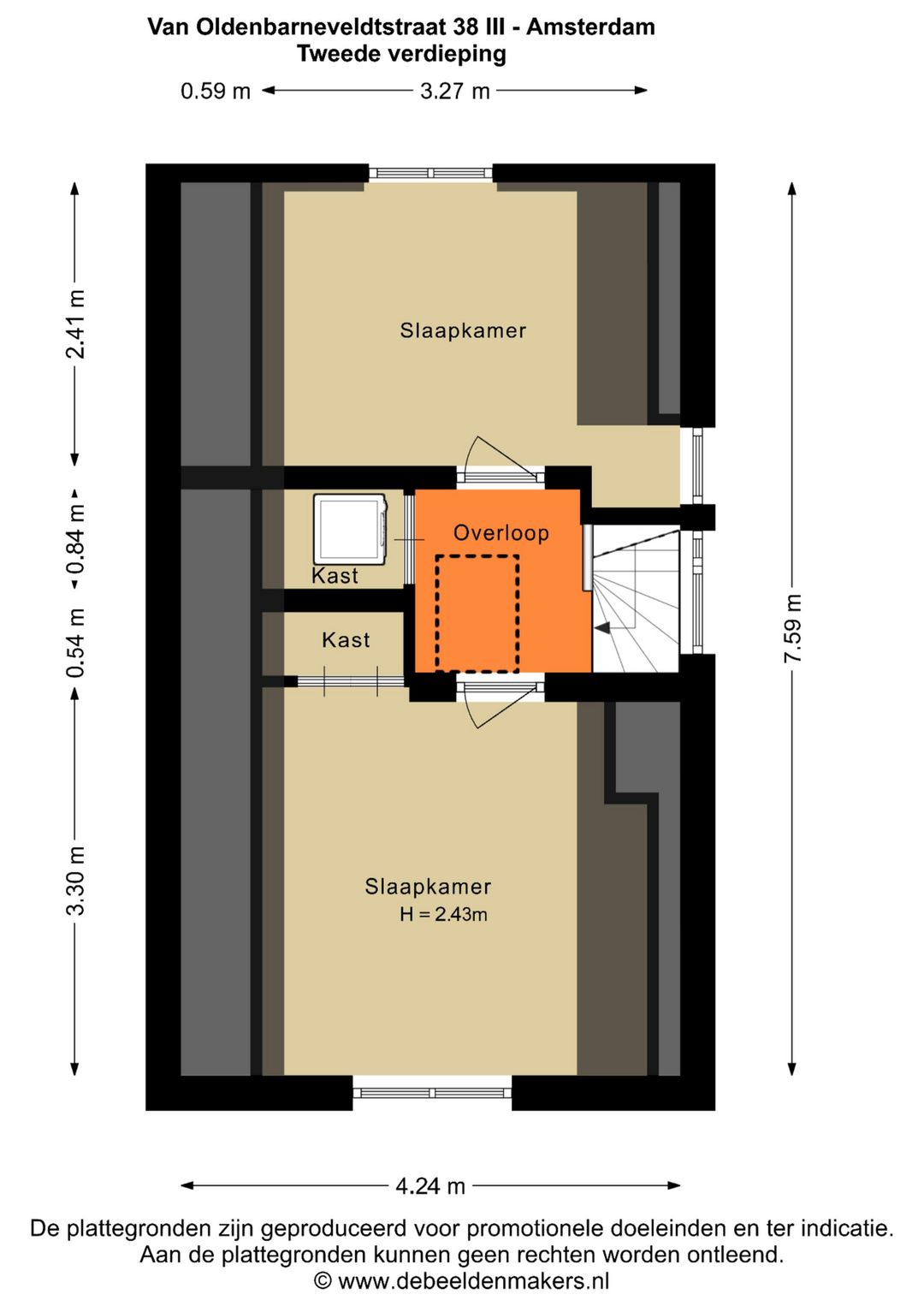 Foto 23 van Van Oldenbarneveldtstraat 38-3