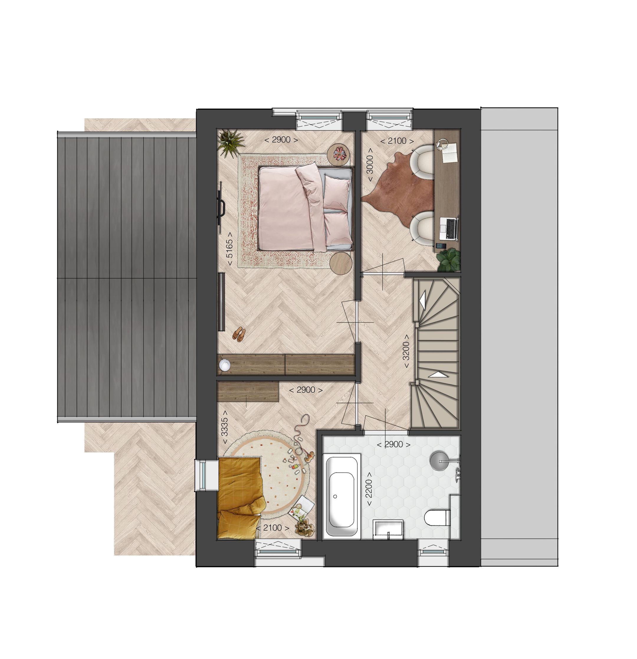 Foto 3 van Blok 2 (Bouwnr. 7)