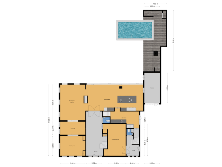 Begane grond met veranda