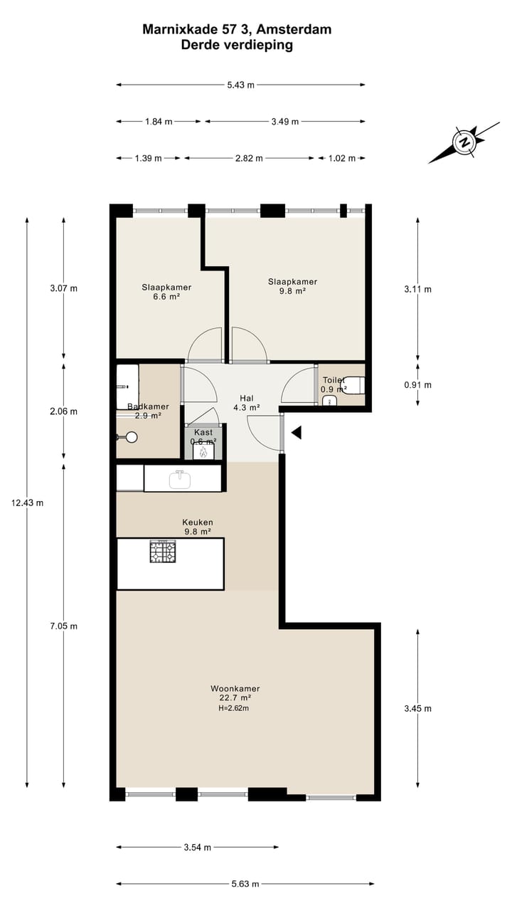 Foto 28 van Marnixkade 57-3